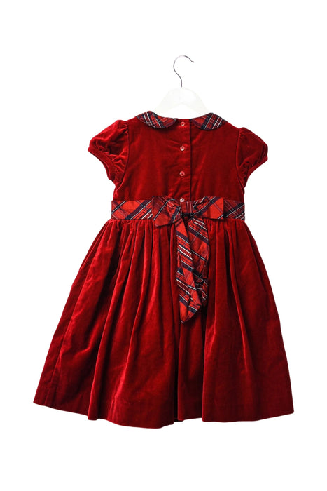 A Red Short Sleeve Dresses from Janie & Jack in size 3T for girl. (Back View)