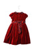 A Red Short Sleeve Dresses from Janie & Jack in size 3T for girl. (Back View)