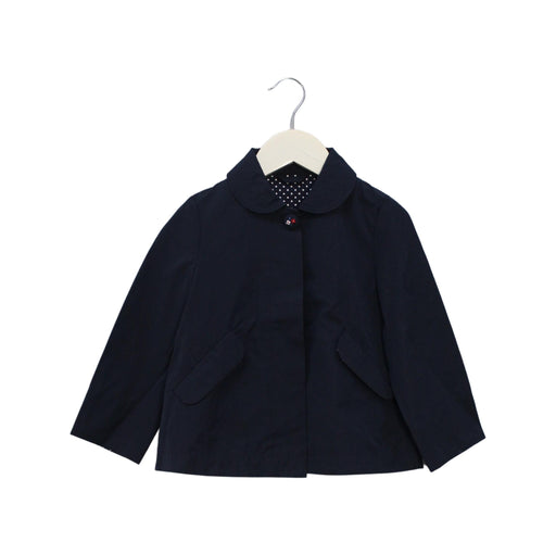 A Navy Lightweight Jackets from Familiar in size 2T for girl. (Front View)