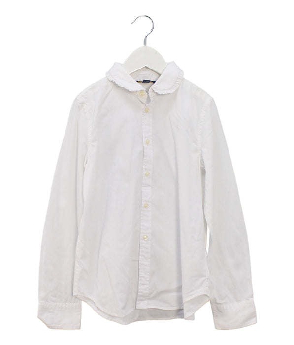 A White Shirts from Polo Ralph Lauren in size 10Y for boy. (Front View)