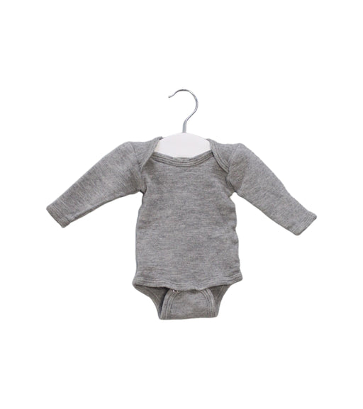 A Grey Long Sleeve Bodysuits from Engel in size 3-6M for boy. (Front View)