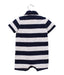 A Navy Short Sleeve Rompers from Ralph Lauren in size 3-6M for boy. (Back View)