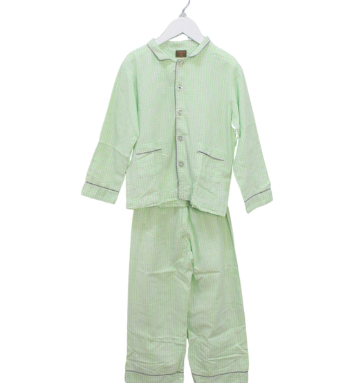 A Green Pyjama Sets from Monday's Child in size 5T for boy. (Front View)