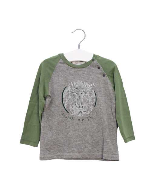 A Grey Long Sleeve Tops from Dior in size 12-18M for boy. (Front View)