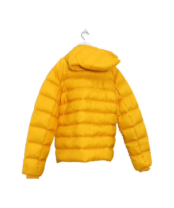 A Yellow Puffer/Quilted Jackets from Armani in size 14Y for boy. (Back View)
