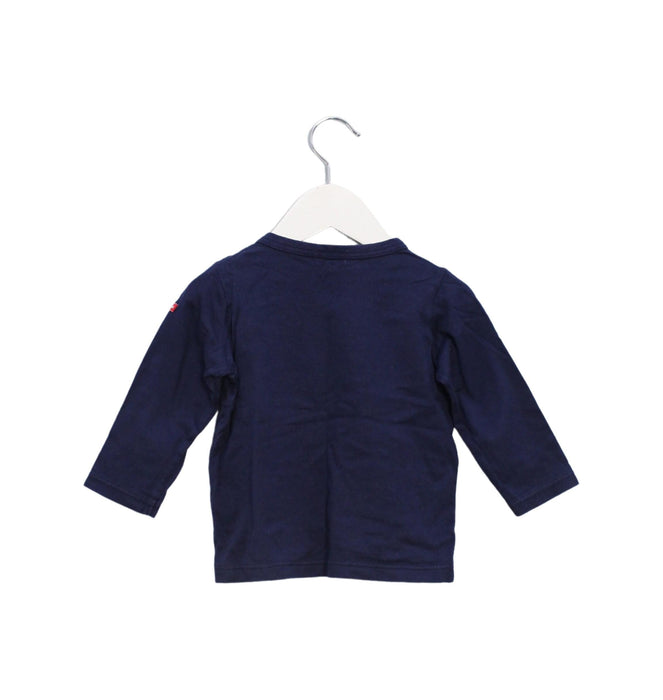 A Navy Long Sleeve Tops from Miki House in size 12-18M for boy. (Back View)