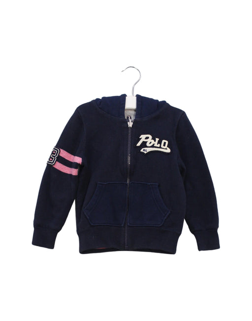 A Navy Lightweight Jackets from Polo Ralph Lauren in size 18-24M for girl. (Front View)