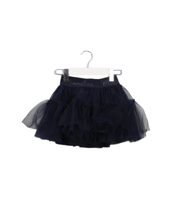A Navy Tulle Skirts from Monnalisa in size 2T for girl. (Front View)