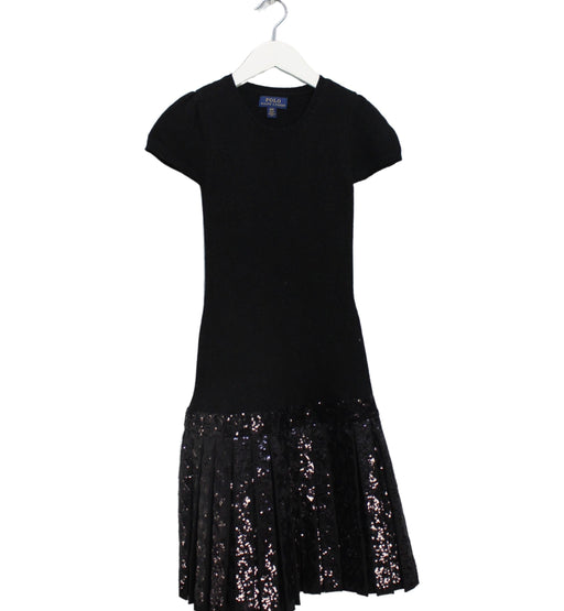 A Black Sweater Dresses from Polo Ralph Lauren in size 6T for girl. (Front View)