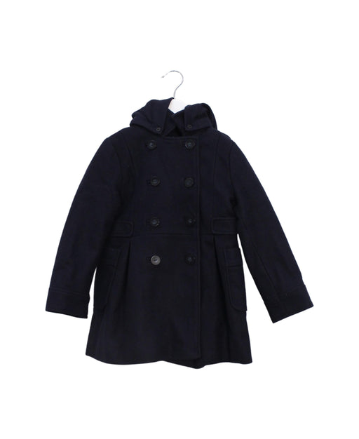 A Navy Coats from Jacadi in size 4T for girl. (Front View)
