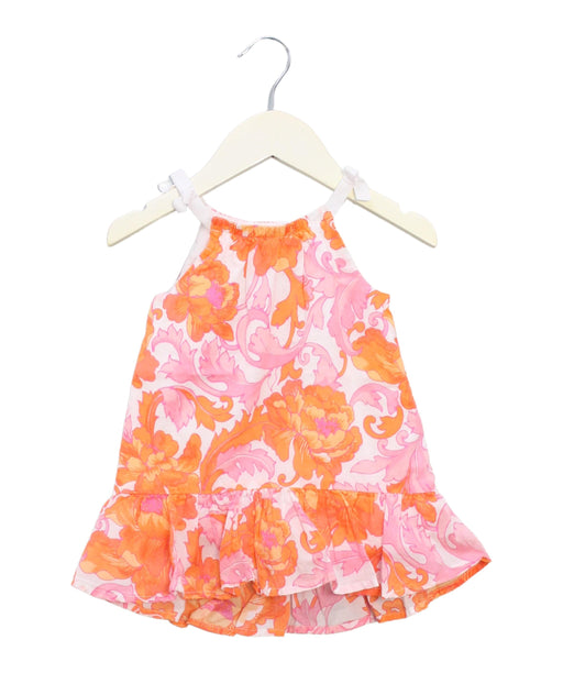 A Orange Sleeveless Dresses from Janie & Jack in size 6-12M for girl. (Front View)