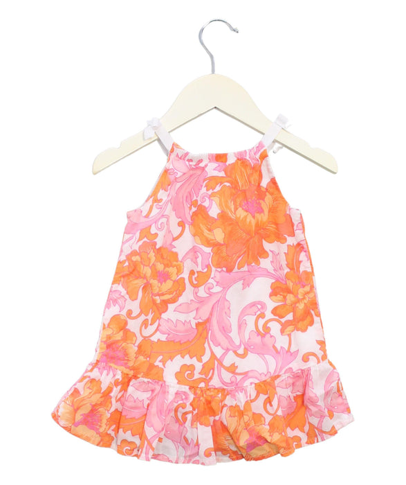 A Orange Sleeveless Dresses from Janie & Jack in size 6-12M for girl. (Back View)