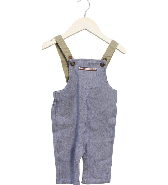 A Blue Long Overalls from Velveteen in size 3-6M for boy. (Front View)