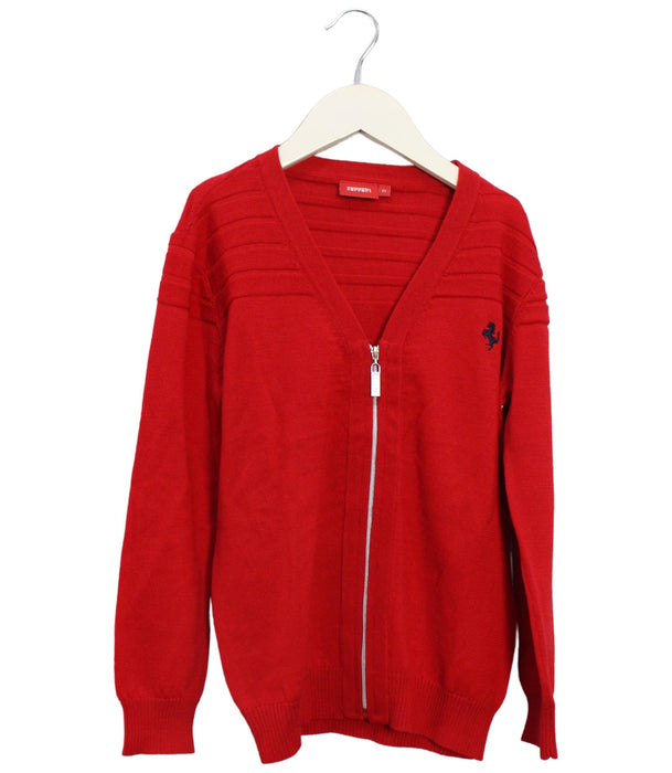 A Red Cardigans from Ferrari in size 8Y for neutral. (Front View)