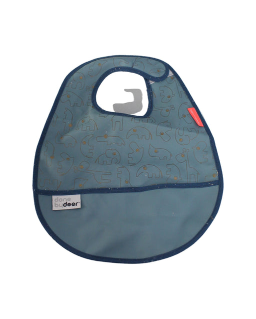 A Blue Bibs from Done by Deer in size O/S for boy. (Front View)