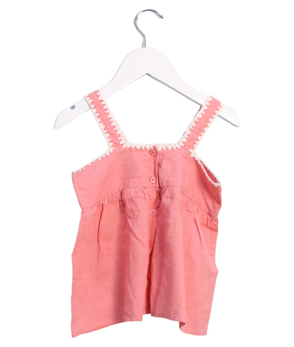 A Pink Sleeveless Tops from Louis Louise in size 2T for girl. (Back View)