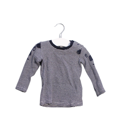 A Navy Long Sleeve Tops from Seed in size 6-12M for boy. (Front View)