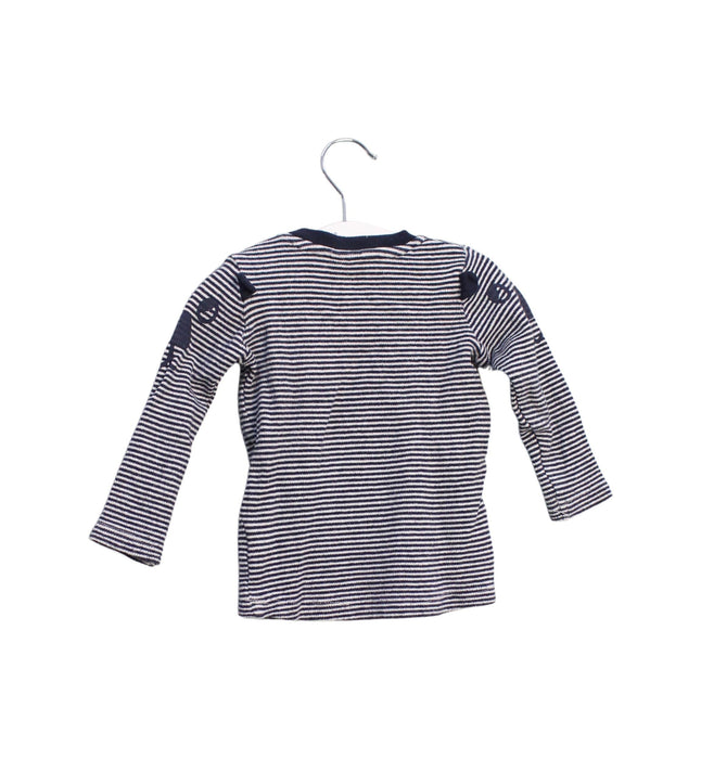 A Navy Long Sleeve Tops from Seed in size 6-12M for boy. (Back View)