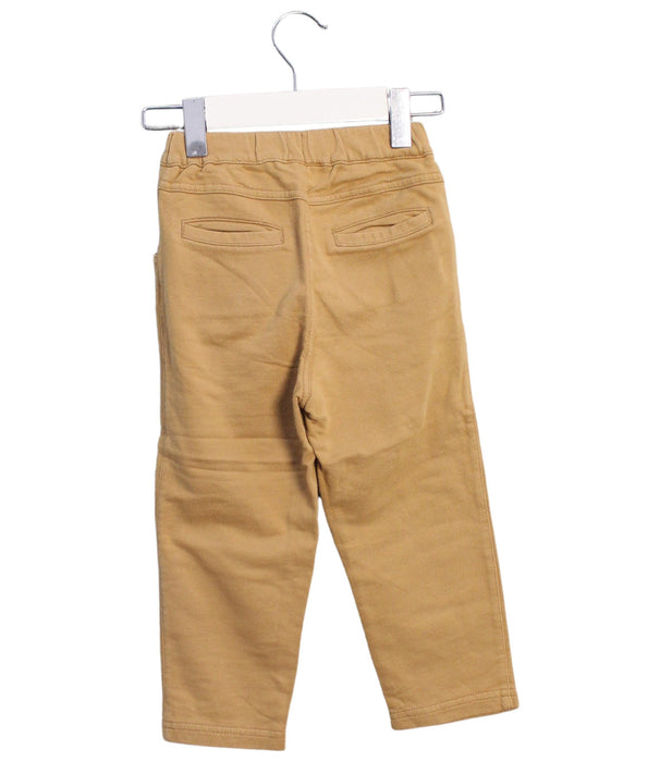 A Beige Casual Pants from Mides in size 2T for boy. (Back View)