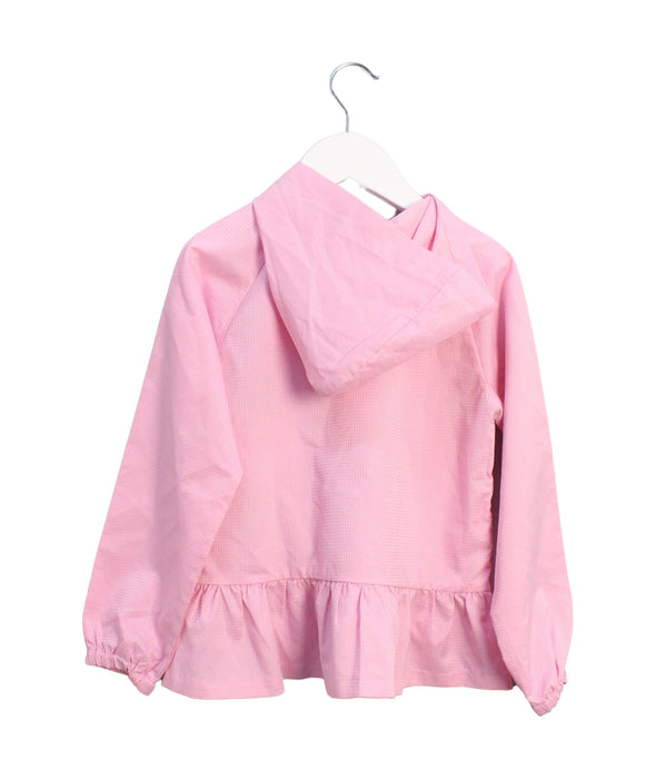 A Pink Lightweight Jackets from Chickeeduck in size 5T for girl. (Back View)