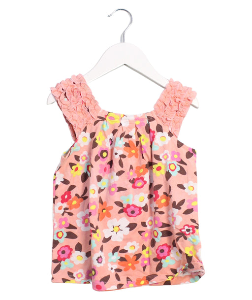 A Pink Sleeveless Tops from Kingkow in size 4T for girl. (Front View)