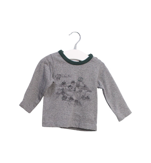 A Grey Long Sleeve Tops from Jacadi in size 3-6M for boy. (Front View)