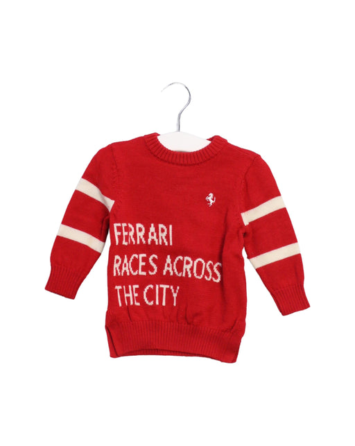 A Red Knit Sweaters from Ferrari in size 6-12M for boy. (Front View)