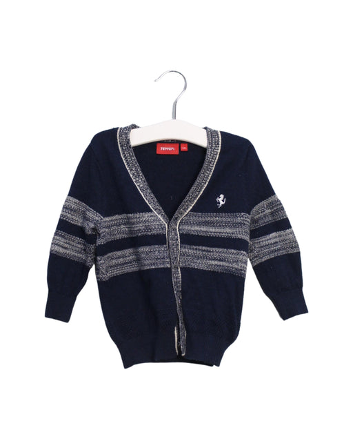 A Navy Cardigans from Ferrari in size 6-12M for boy. (Front View)