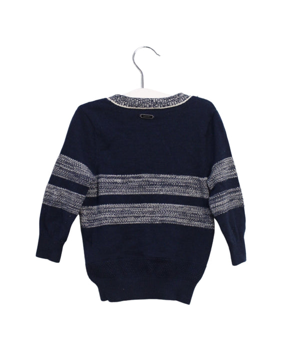 A Navy Cardigans from Ferrari in size 6-12M for boy. (Back View)