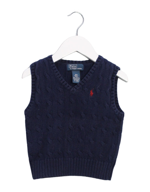 A Navy Sweater Vests from Polo Ralph Lauren in size 12-18M for boy. (Front View)
