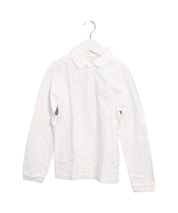 A White Long Sleeve Polos from Jacadi in size 8Y for boy. (Front View)