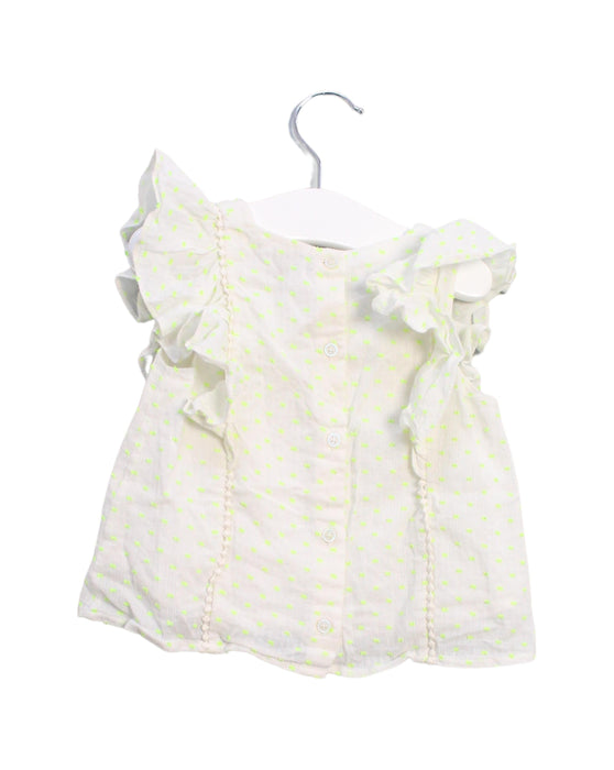 A Yellow Sleeveless Tops from Velveteen in size 12-18M for girl. (Back View)