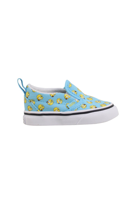 A Blue Slip Ons from Vans in size 12-18M for girl. (Back View)