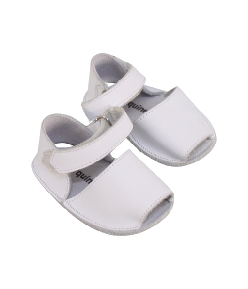 A White Sandals from Minorquines in size 3-6M for girl. (Front View)