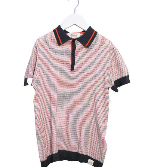 A Red Short Sleeve Polos from Bonpoint in size 10Y for boy. (Front View)