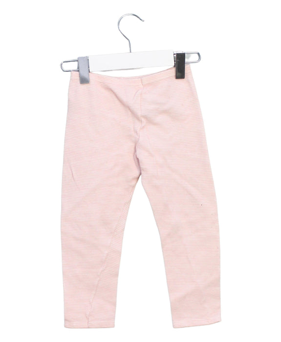 A Pink Sweatpants from Petit Bateau in size 3T for girl. (Back View)