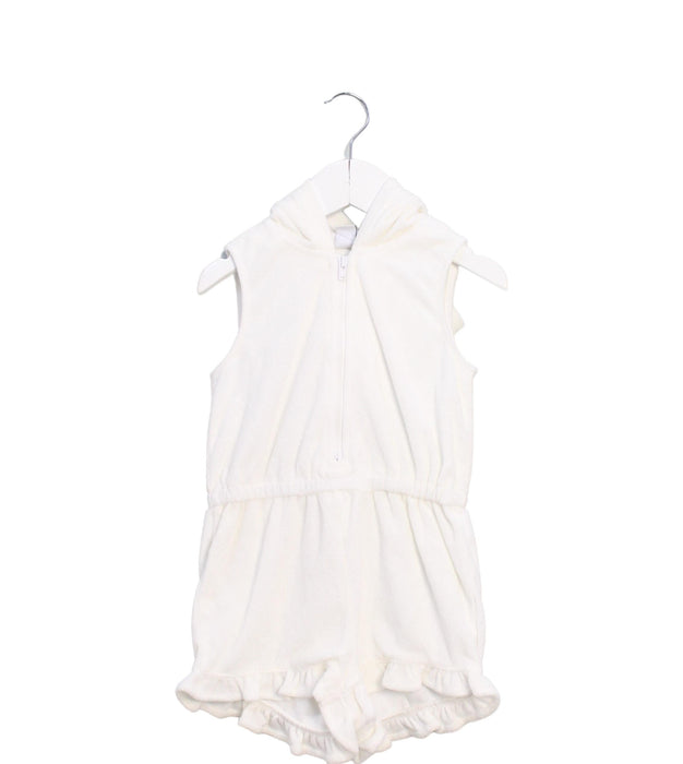 A White Sleeveless Rompers from Janie & Jack in size 3T for girl. (Front View)