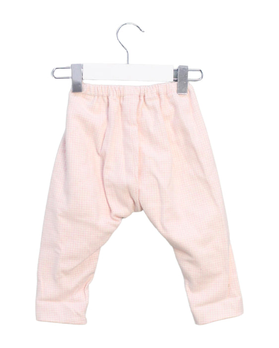 A Pink Casual Pants from Les Enfantines in size 3-6M for girl. (Back View)