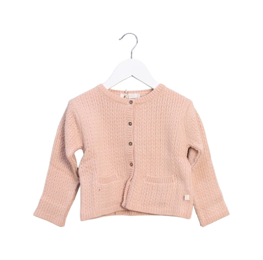 A Pink Cardigans from Les Enfantines in size 3T for girl. (Front View)