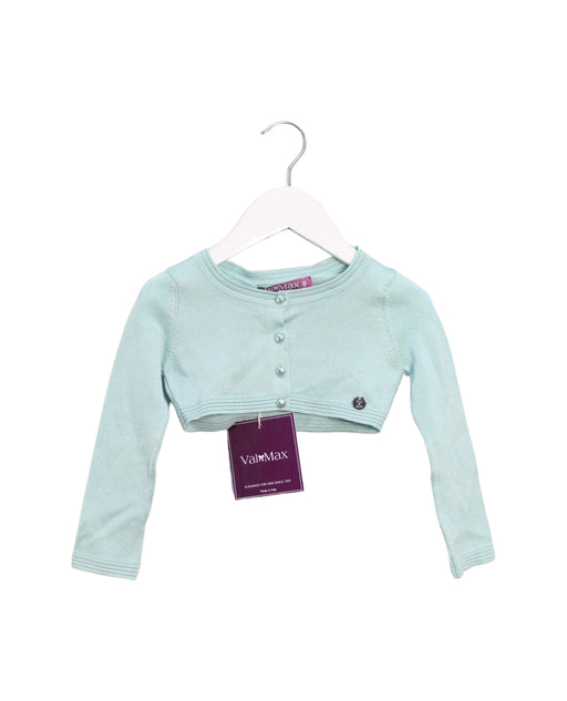 A Teal Cardigans from ValMax in size 3T for girl. (Front View)