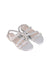 A Silver Sandals from Charles & Keith in size 6T for girl. (Front View)