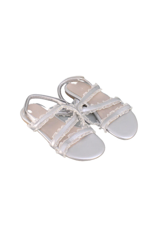A Silver Sandals from Charles & Keith in size 6T for girl. (Front View)