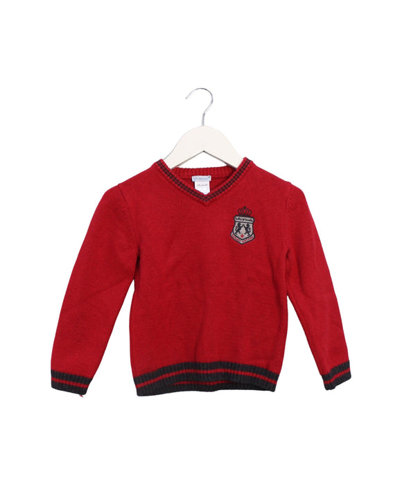 A Red Knit Sweaters from Tutto Piccolo in size 4T for boy. (Front View)