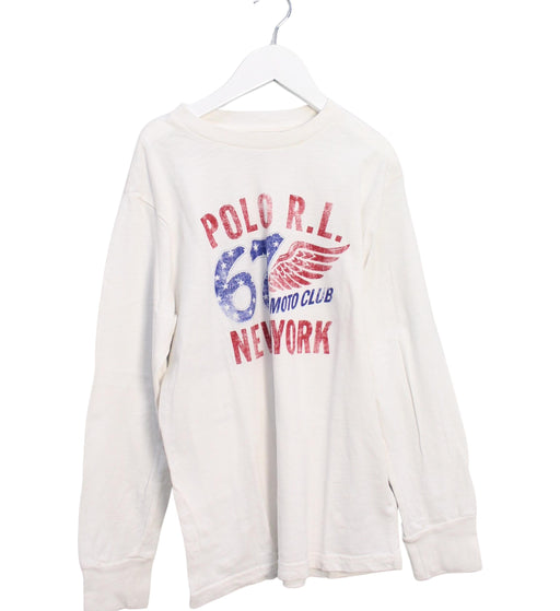 A White Long Sleeve Tops from Polo Ralph Lauren in size 8Y for boy. (Front View)