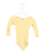 A Yellow Long Sleeve Bodysuits from Petit Bateau in size 6-12M for boy. (Front View)