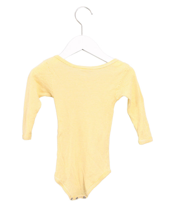 A Yellow Long Sleeve Bodysuits from Petit Bateau in size 6-12M for boy. (Back View)