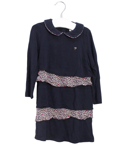 A Navy Long Sleeve Dresses from Armani in size 12-18M for girl. (Front View)