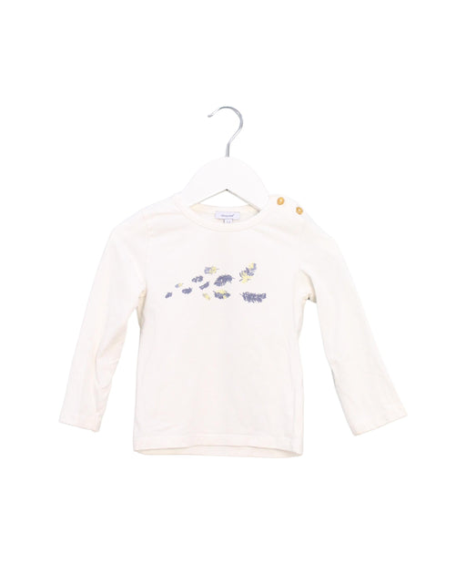 A Ivory Long Sleeve Tops from Absorba in size 2T for girl. (Front View)
