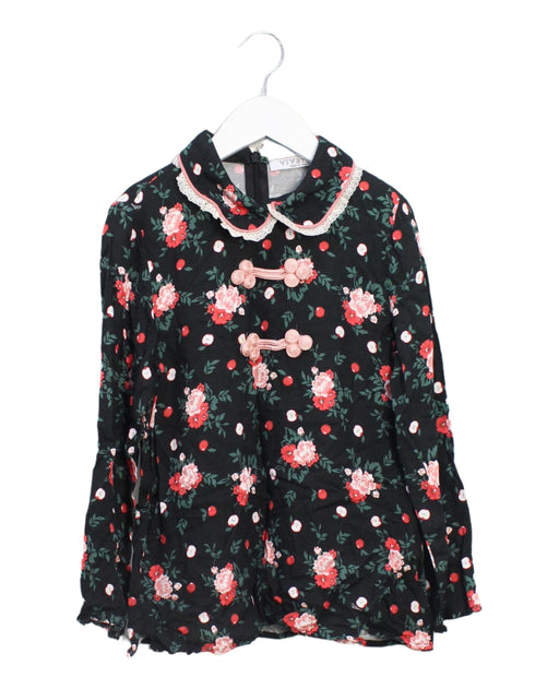 A Black Long Sleeve Tops from Vivetta in size 8Y for girl. (Front View)