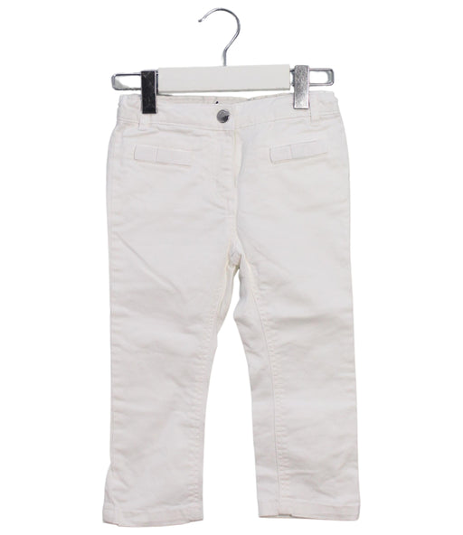 A White Casual Pants from Jacadi in size 18-24M for girl. (Front View)